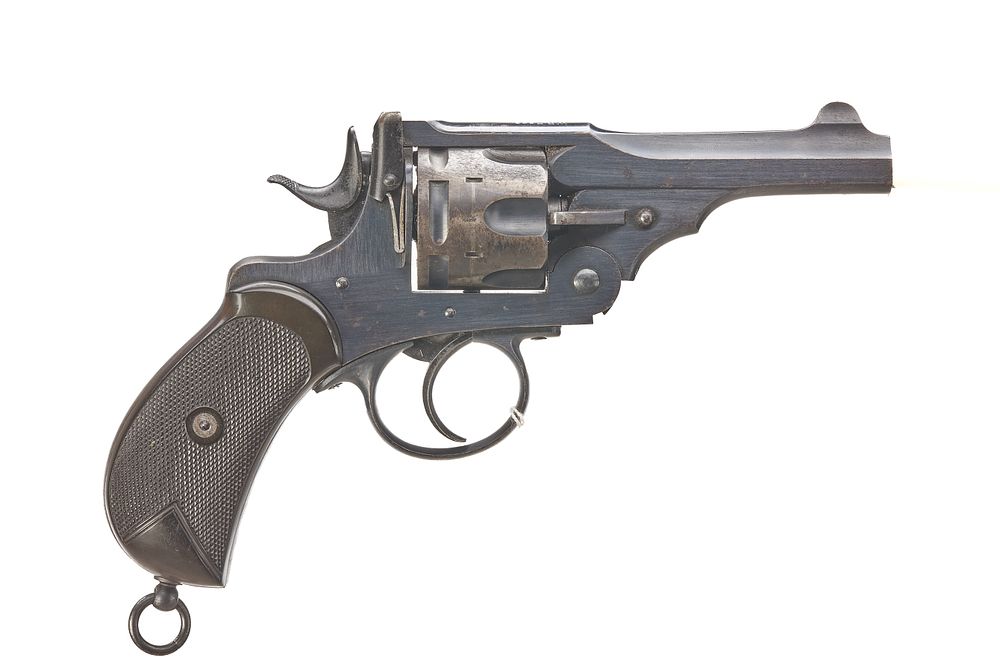 Lot 525: WEBLEY A MkI .455 REVOLVER Ser No 34631