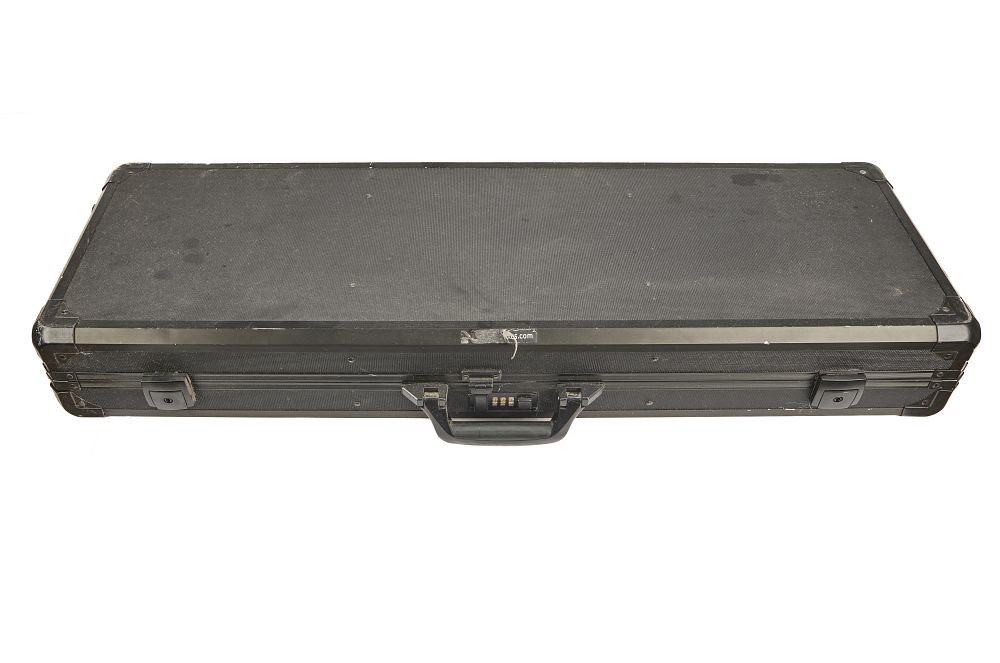 Lot 190: WHEELED HARD PLASTIC GUN CASE - LOCKED;