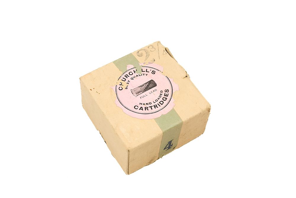 Lot 199: ELEY MADE FOR CHURCHILL 12-BORE 4 SHOT CARTRIDGES FOR 2 3/4", 25 OF;