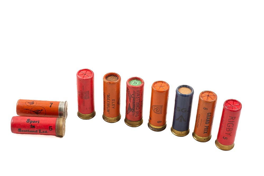 Lot 202: PAPER 12-BORE CARTRIDGES, 44 OF;