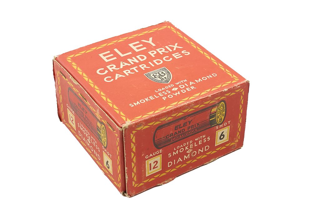 Lot 206: ELEY GRAND PRIX 12-BORE 6 SHOT CARTRIDGES, 25 OF;
