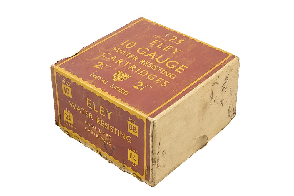 Lot 217: ELEY 10-BORE BB SHOT 1 7/16oz CARTRIDGES FOR 2 7/8", 25 OF;