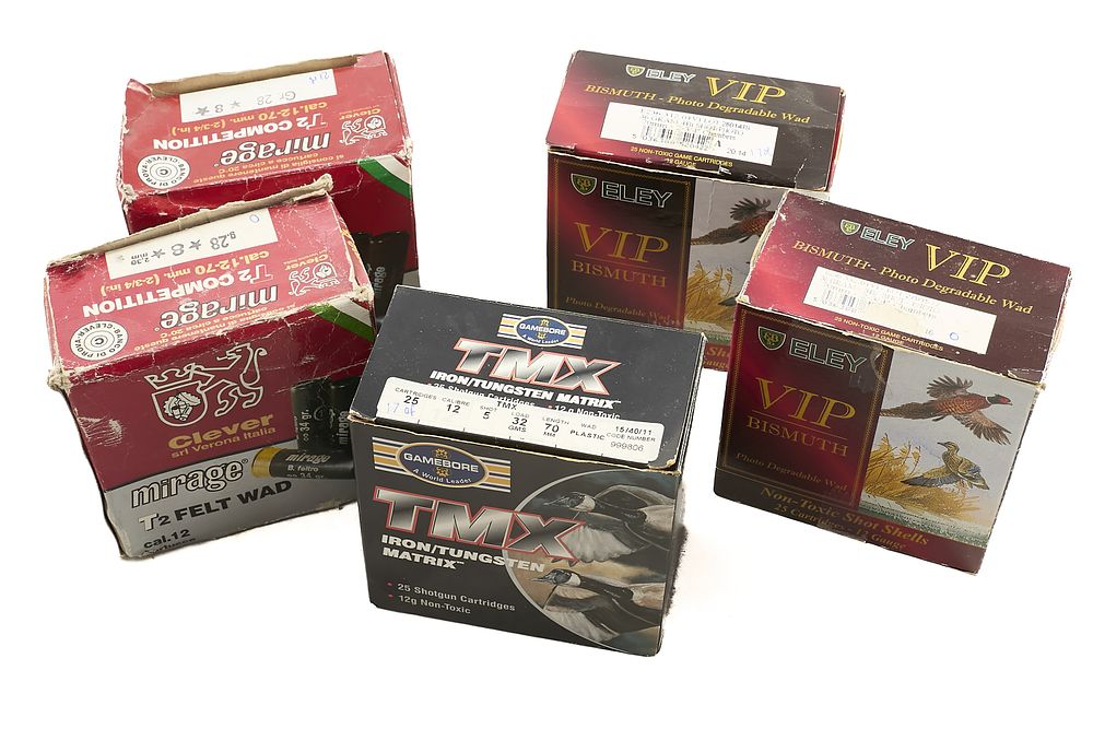 Lot 246: ELEY, CLEVER & GAMEBORE 12-BORE CARTRIDGES FOR 2 3/4", 130 OF;