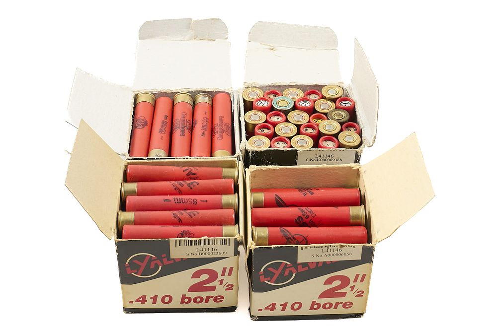 Lot 256: LYALVALE & GAMEBORE .410 14gr 6 SHOT CARTRIDGES, 97 OF;
