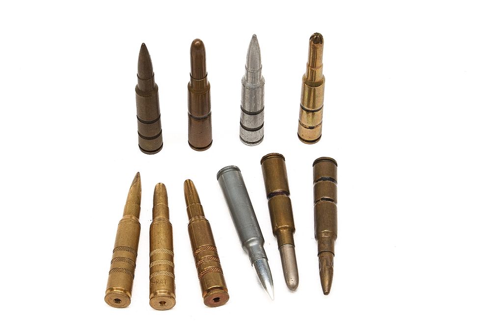 Lot 264: 7.5x55 SWISS DUMMY CARTRIDGES, 14 OF;