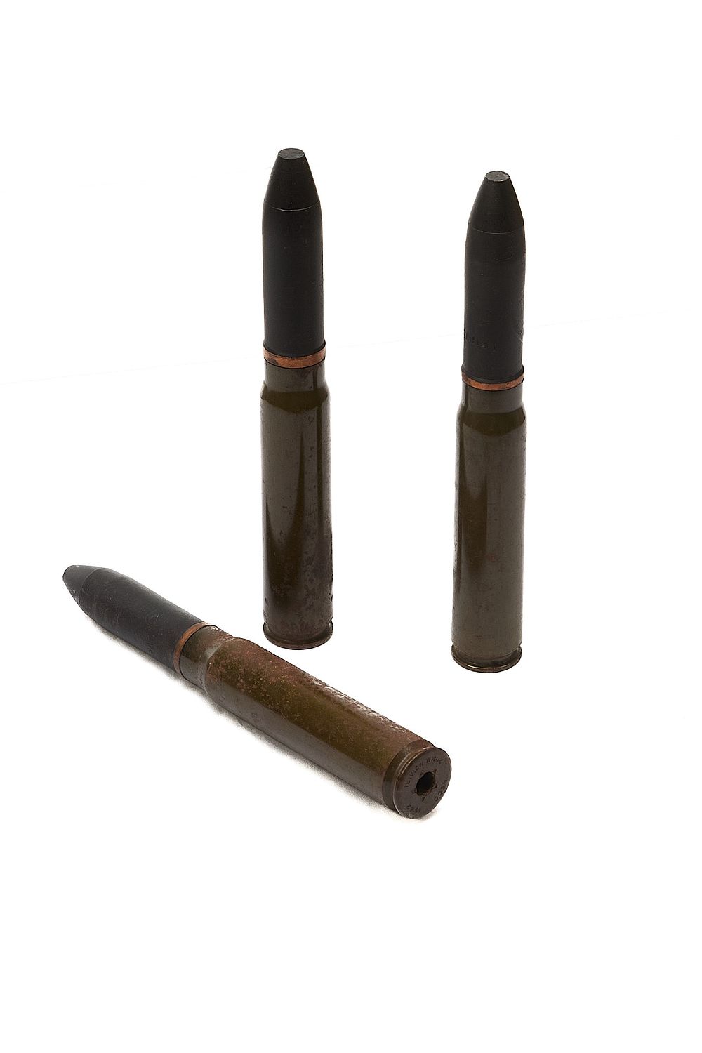 Lot 269: NECO 20MM M21A1B1 1942 INERT ROUNDS, 3 OF;