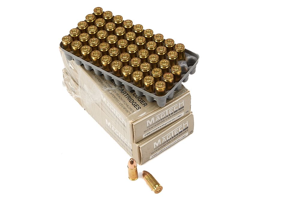 Lot 325: MAGTECH 9MM LUGER 124gr FMC, 100 OF;
