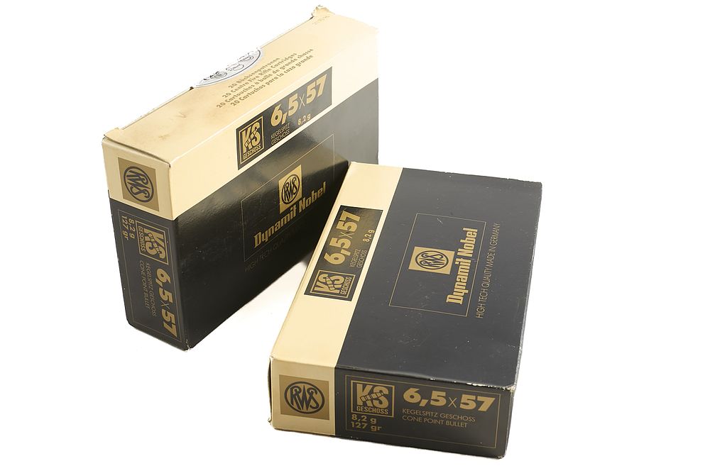 Lot 330: RWS 6.5 x 57, UNOPENED, 40 OF;