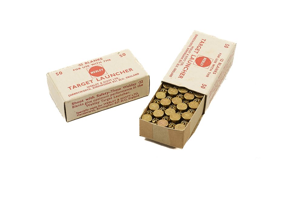 Lot 333: WEBLEY .22 BLANK TARGET LAUNCHERS, 100 OF;