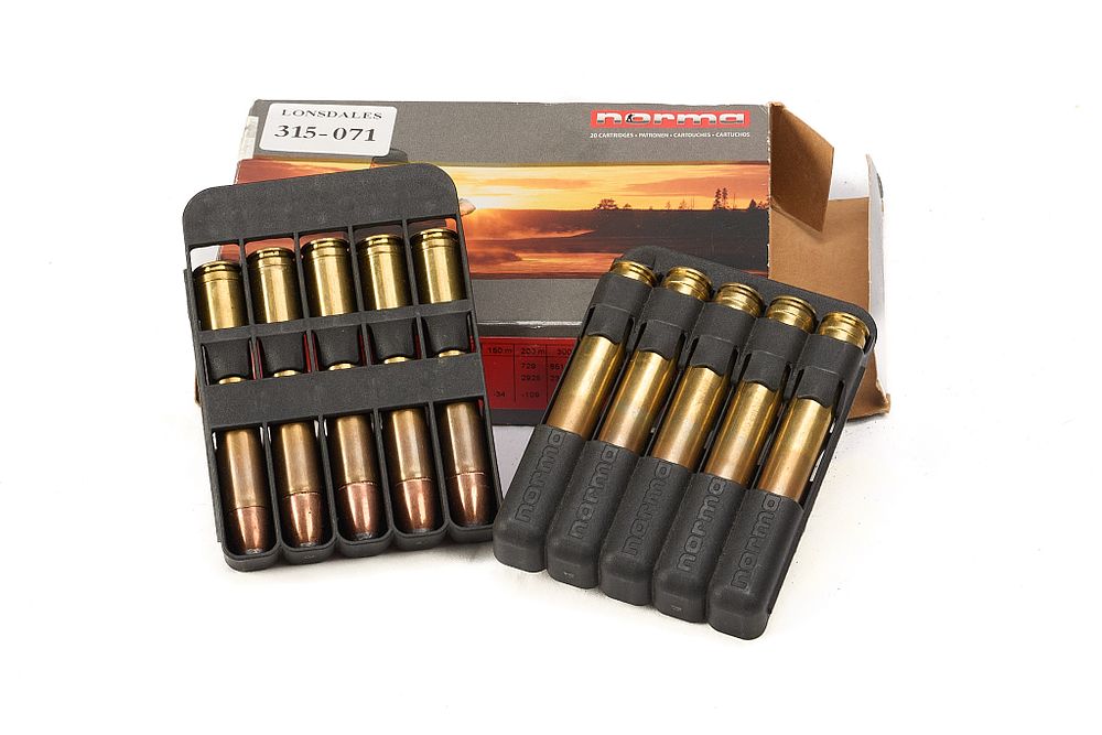 Lot 337: .458 LOTT, HORNADY 10 OF & BERTRAM 10 OF;