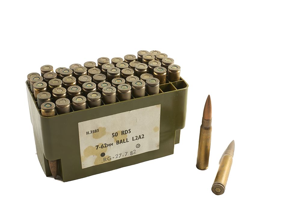 Lot 343: RG 7.62mm BALL L2A2, 50 OF;