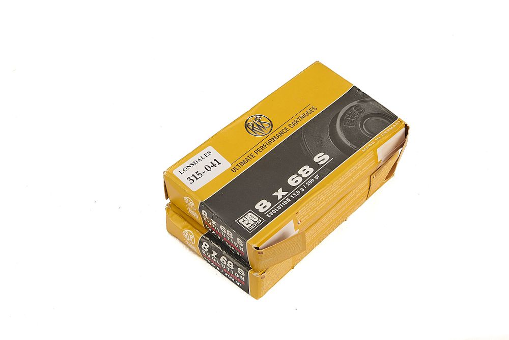 Lot 349: RWS 8x68 S 200gr, 31 OF;