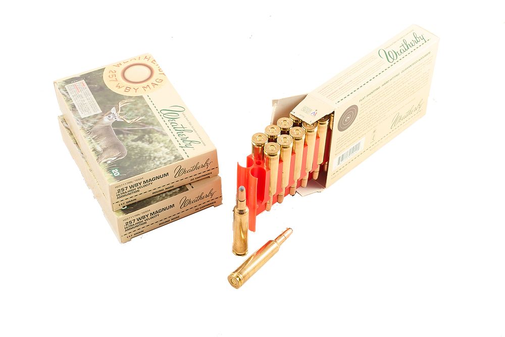 Lot 351: WEATHERBY .257 WBY MAGNUM 117gr ROUND NOSE, 60 OF;