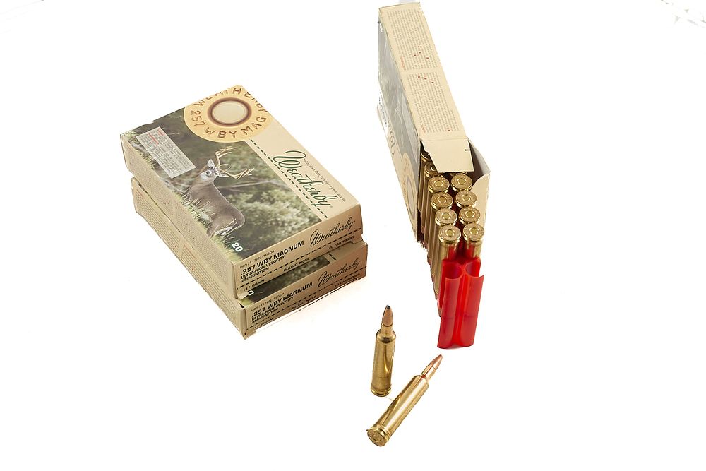 Lot 353: WEATHERBY .257 WBY MAGNUM, 46 ROUND NOSE, 14 POINTED;