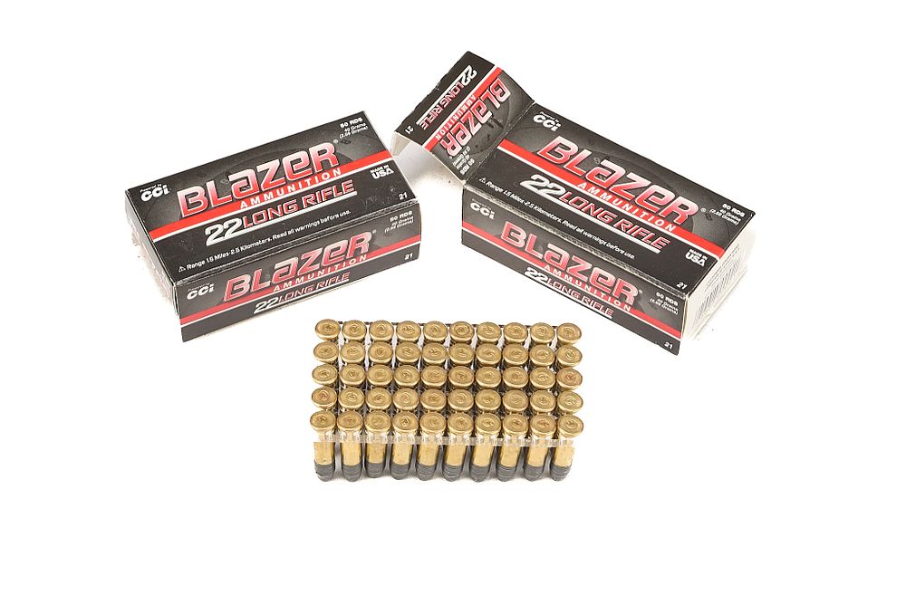 Lot 355: BLAZER .22LR, 100 OF;