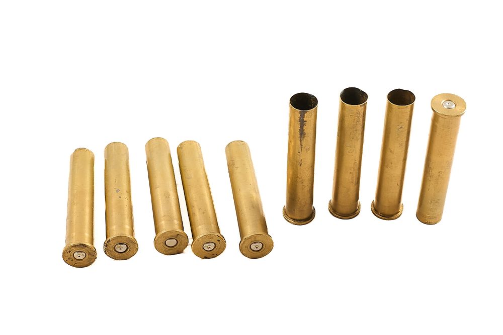 Lot 404: .450 2 5/8" CASES, 9 OF;