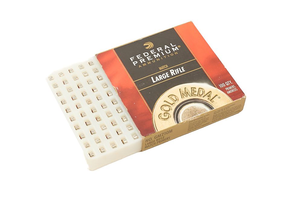 Lot 409: FEDERAL LARGE RIFLE PRIMERS, 56 OF;