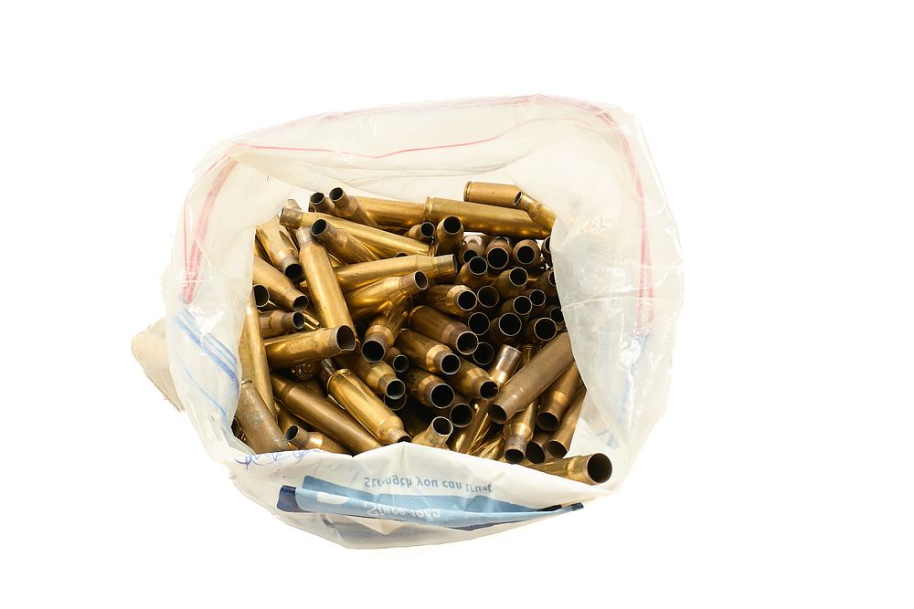 Lot 410: MIXED ASSORTED FIRED BRASS 1.46KGS;