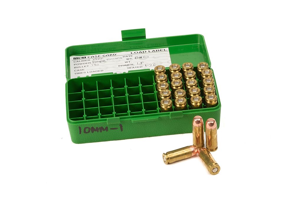 Lot 418: 10MM HOME LOADS, 180gr FLAT POINT BULLETS, 24 OF;