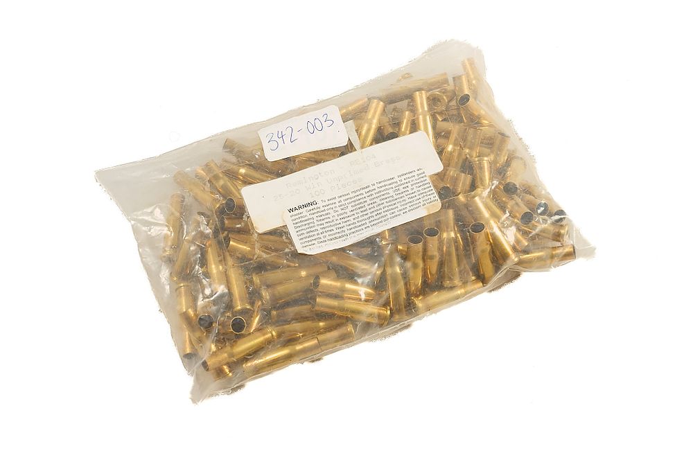 Lot 423: 25-20 WIN REMINGTON-PETERS, BRASS 100 OF;