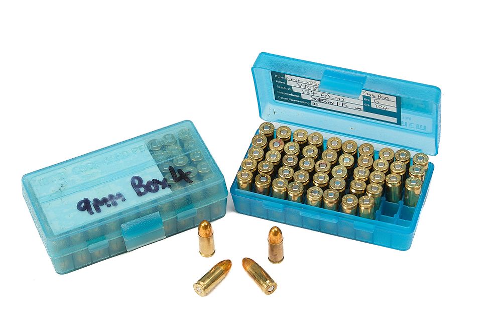 Lot 468: 9MM HOME LOADS ROUND NOSE FULL METAL JACKET, 100 OF;