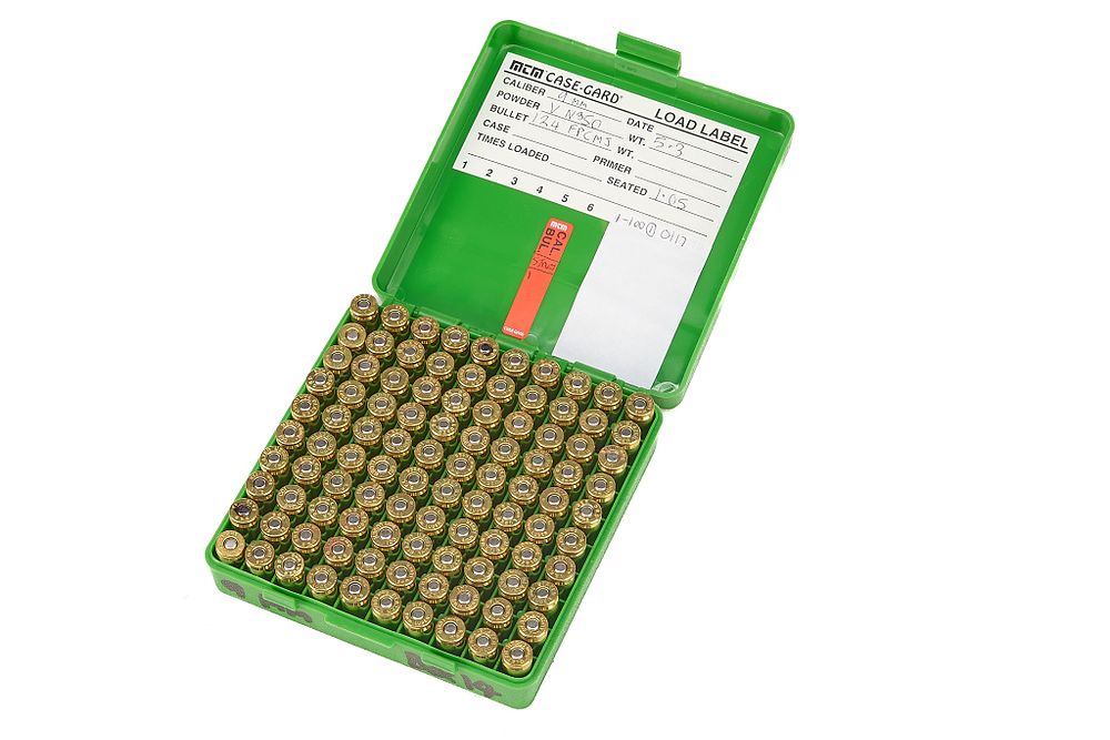 Lot 470: 9MM HOME LOADS, 100 OF;