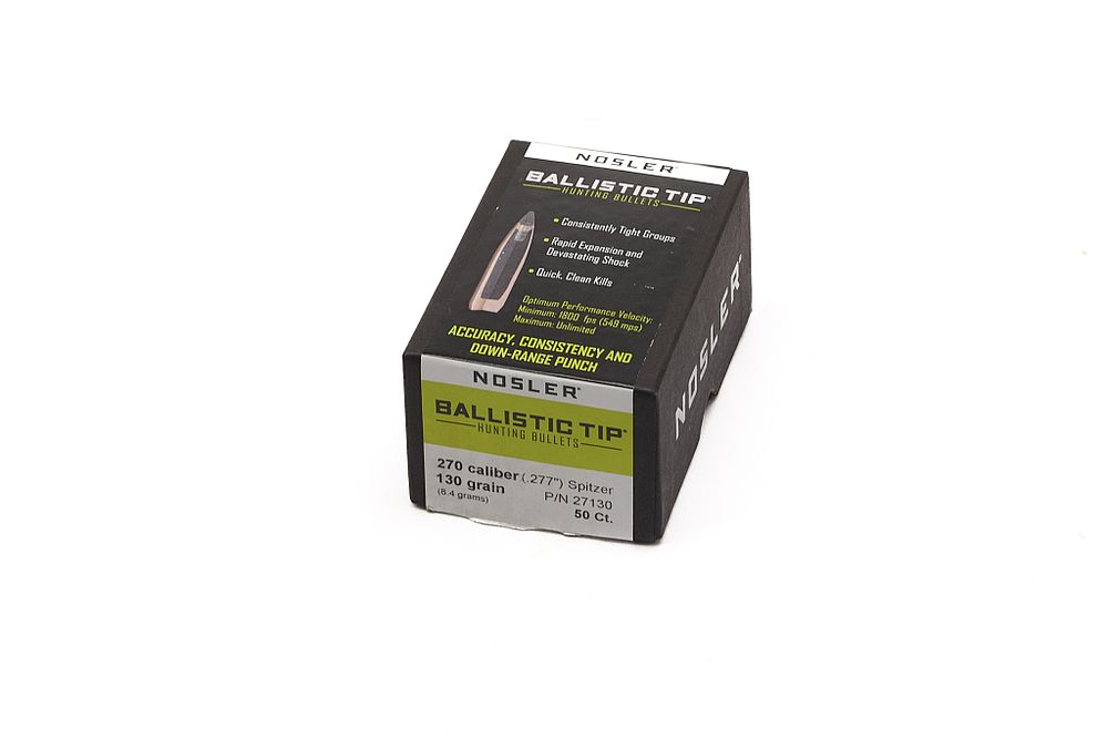 Lot 484: NOSLER .270 130gr BALLISTIC TIP, 22 OF;