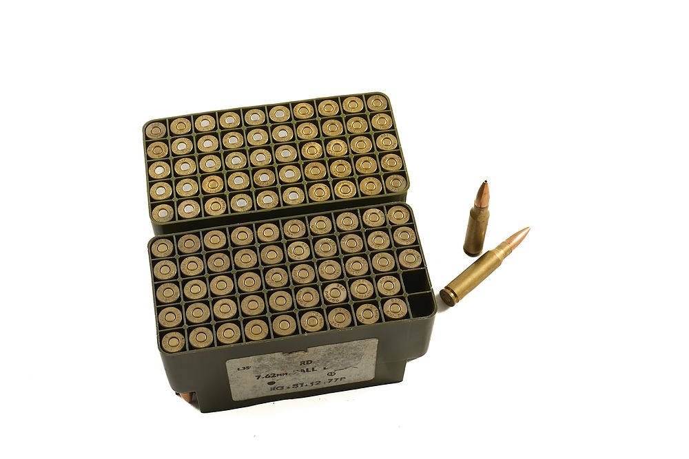 Lot 542: 7.62mm BALL L2A2, 100 OF;