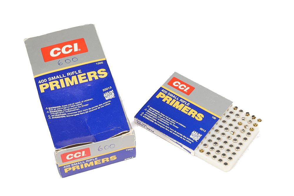 Lot 545: CCI SMALL RIFLE PRIMERS, 600 OF;