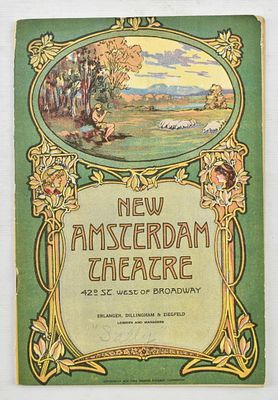 1921 Broadway Program for Sally at the New Amsterdam Theatre. Antique program for a performance