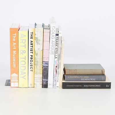 Collection of 12 Fiction and Art Books. Collection of 12 books, including two Ernest Hemingway