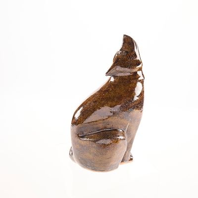 Attr. Ohi Chozaemon XI Studio Pottery Dog. Japanese ceramic studio pottery figure in the form