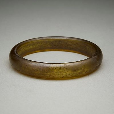 Chinese Carved Translucent Jade Bangle. Chinese carved jade bracelet bangle. Of a translucent 