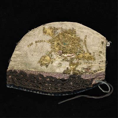 Gold Embroidered Festive Bonnet. Likely upper Austria or Southern Germany (Swabia, Bavaria), ca. 