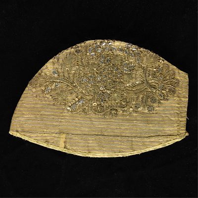 Gold Embroidered Festive Bonnet. Likely upper Austria or Southern Germany (Swabia, Bavaria), ca. 