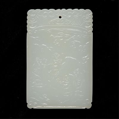 Chinese Modern Carved Jade/Jadiete Pendant. Chinese modern carved jade or jadeite pendant. 