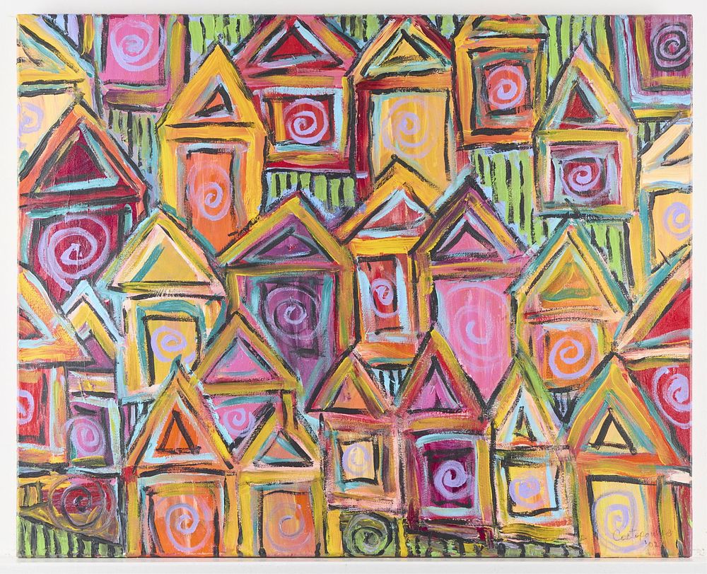 Lot 152: Andrea Costopoulous Abstract Oil on Canvas