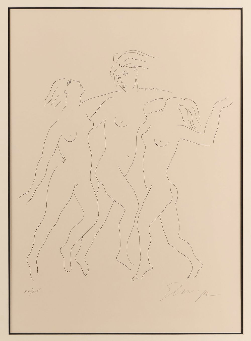 Lot 174: Elmyr de Hory After Picasso Three Dancers Lithograph