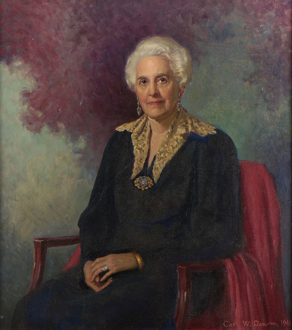 Lot 180: Carl Rawson Portrait of a Woman Oil Painting