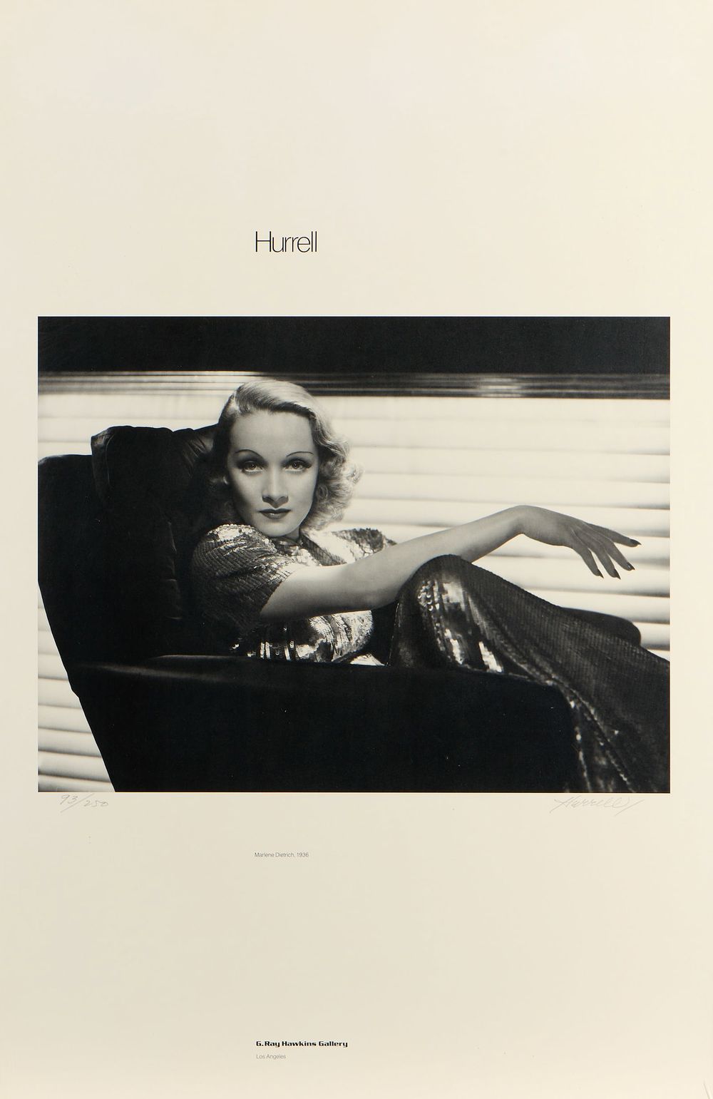 Lot 187: Signed George Hurrell Marlene Dietrich Photo Poster