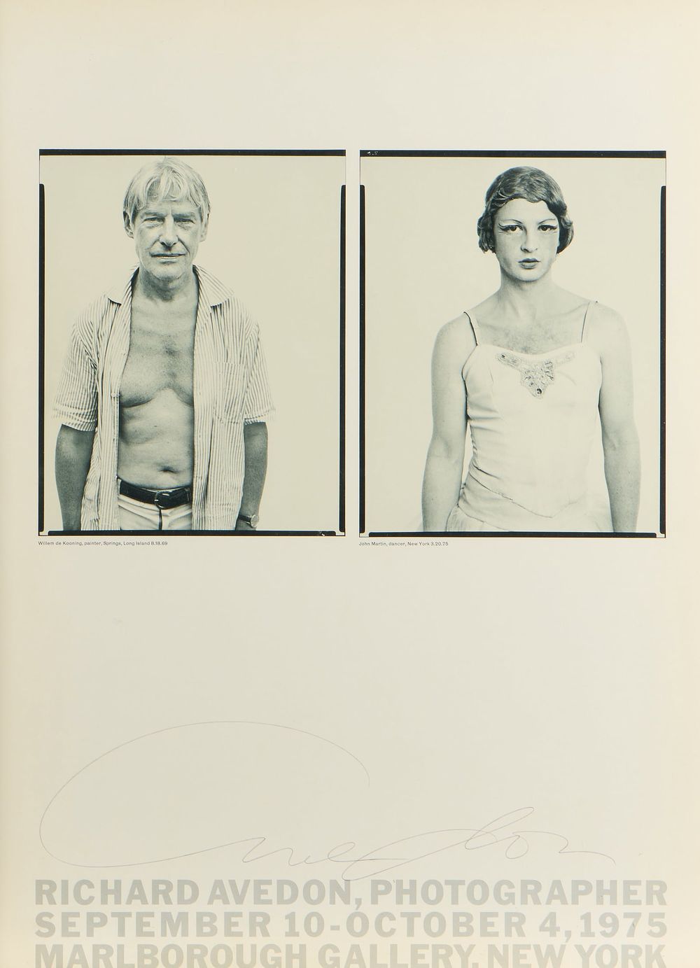 Lot 189: Signed Richard Avedon Exhibition Poster