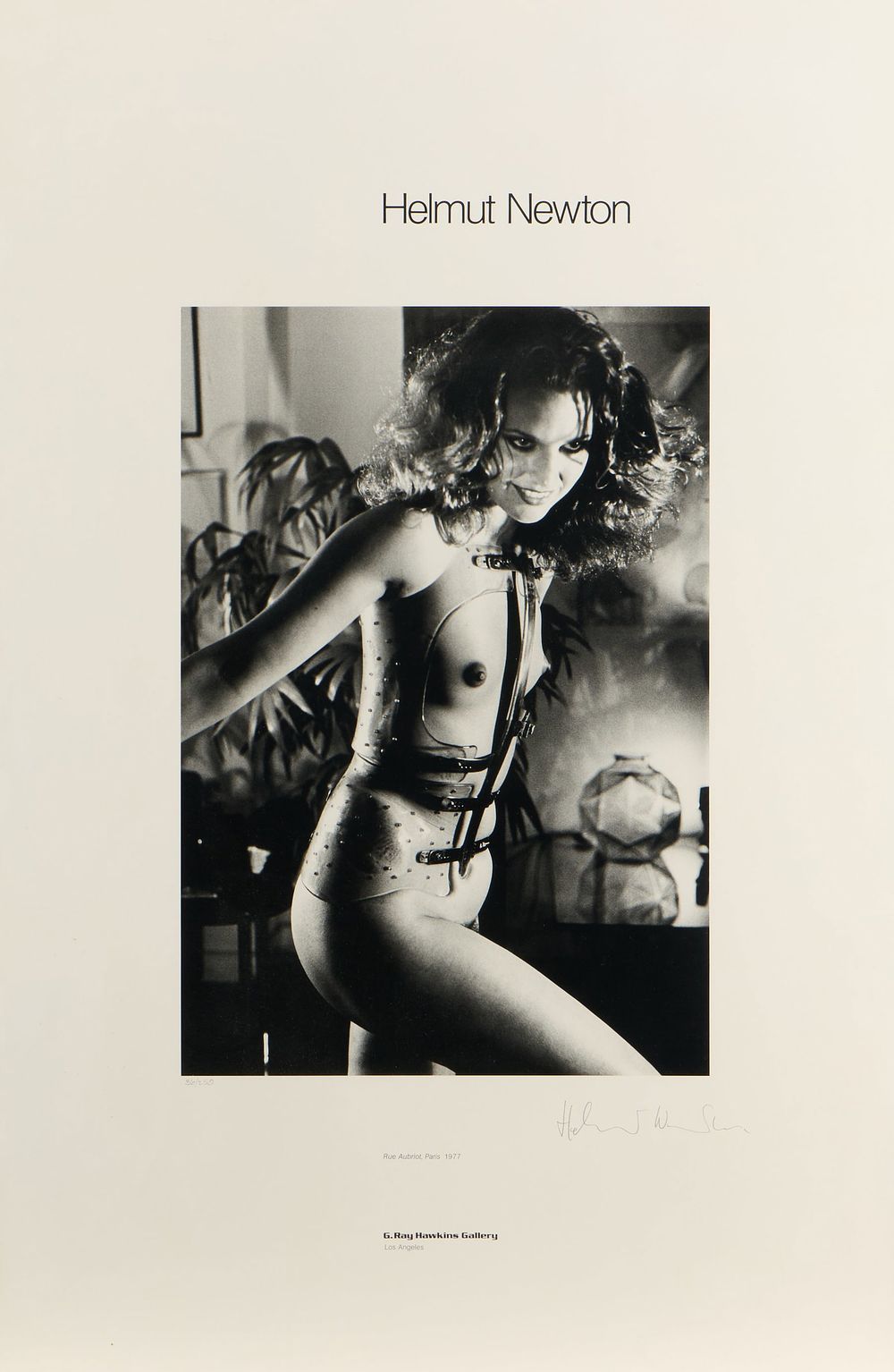 Lot 190: Signed Helmut Newton "Rue Abriot Paris" Photo Poster