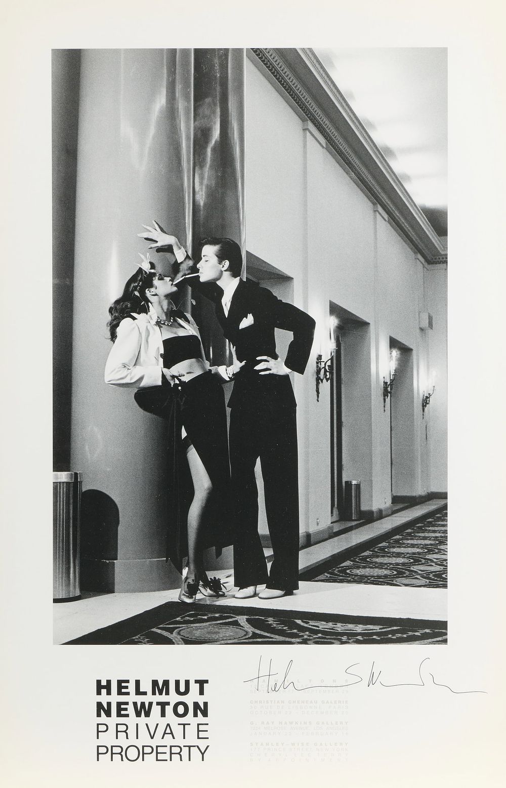 Lot 191: Signed Helmut Newton "Private Property" Poster