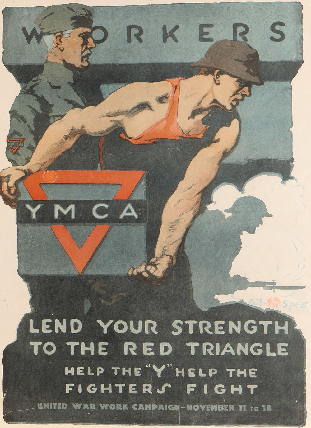 Lot 192: Vintage WWI YMCA Workers Poster