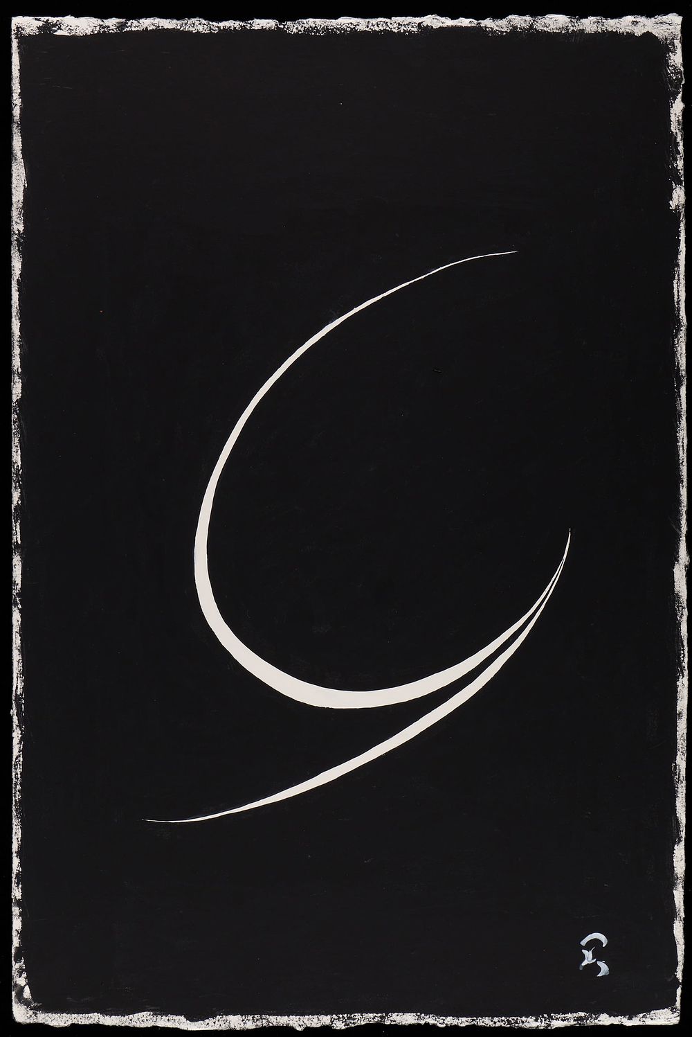 Lot 200: Robert Fisch Abstract B&W Gouache Painting