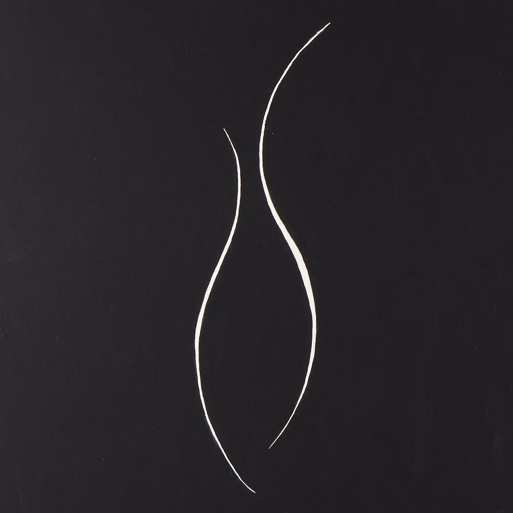 Lot 201: Robert Fisch Abstract B&W Gouache Painting
