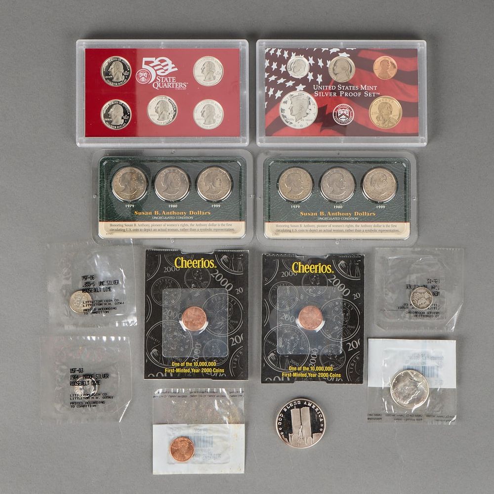 Lot 205: Assorted Coins Incl. Silver Proof & Commemorative
