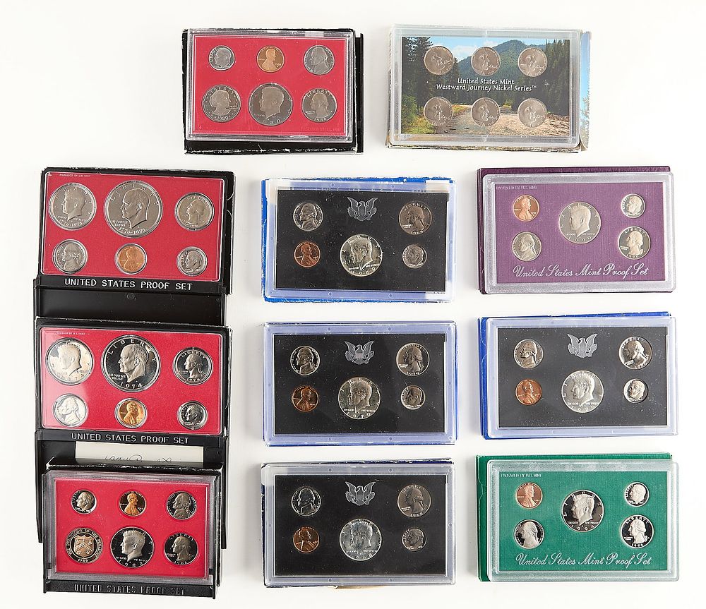 Lot 207: 11 United States & Westward Journey Mint Coin Proof Sets