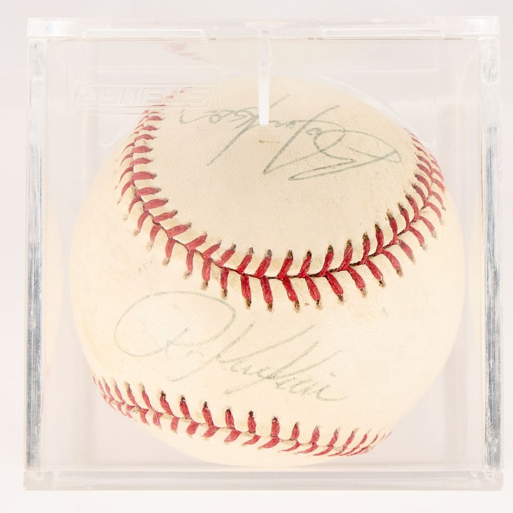 Lot 254: Jackson, Guillen, & Karkovice Autographed Baseball