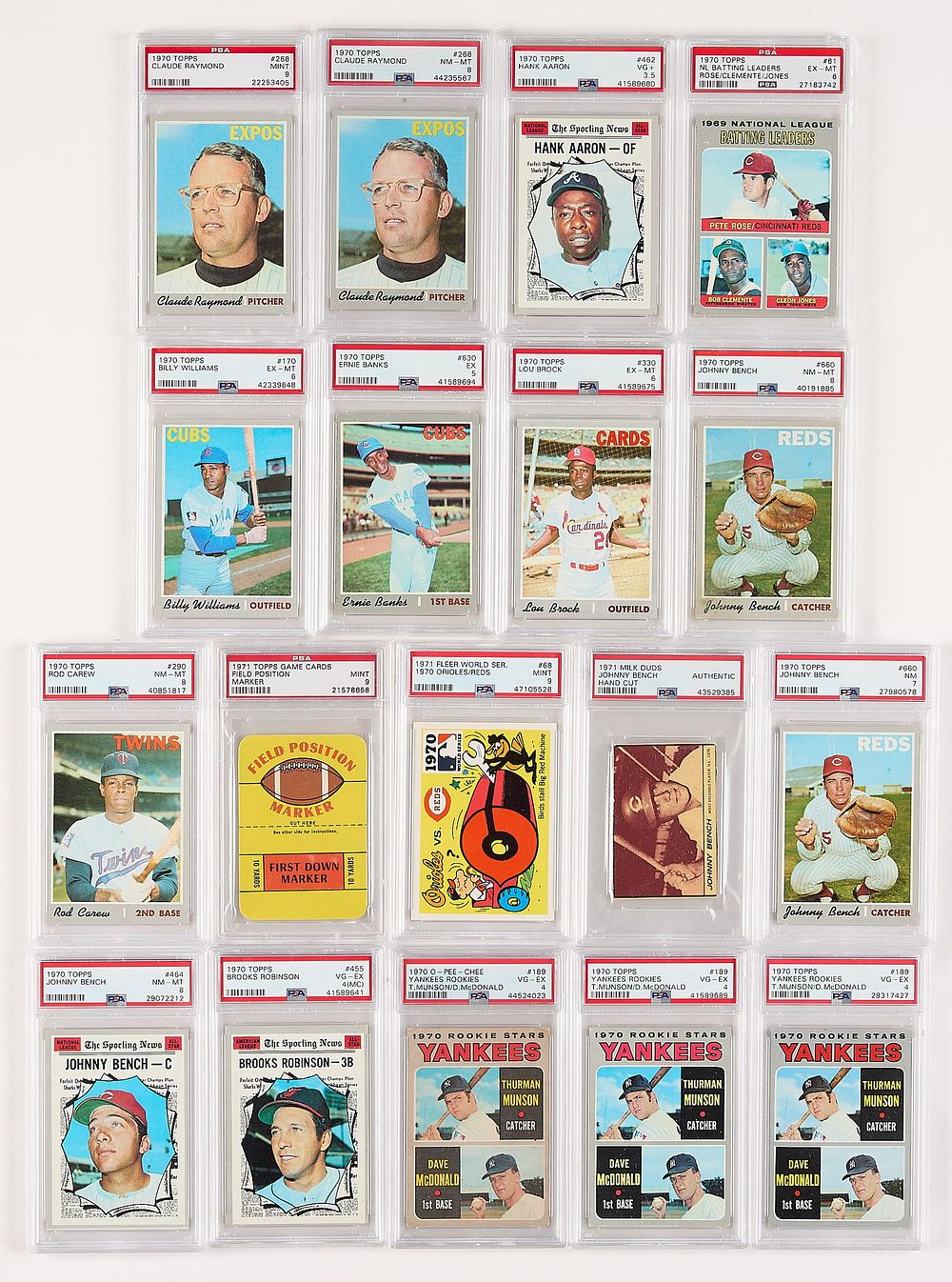 Lot 255: SOME DAMAGED - 18 1970-71 Topps Cards